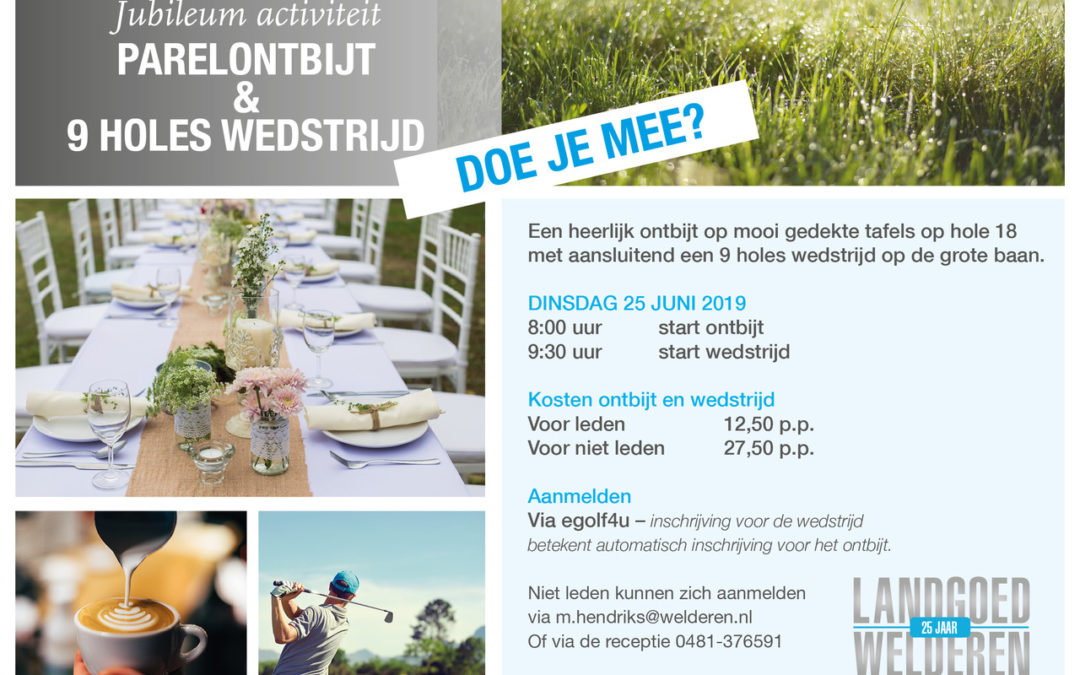 25 Juni: parelontbijt & wedstrijd